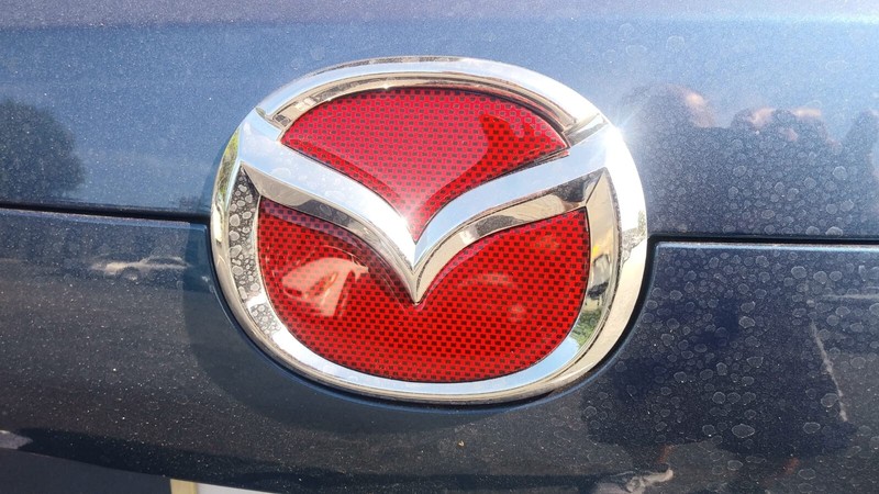 3D ORANGE POLY COATED DOMED LOGO INSERT FOR MAZDA CX-5 US MADE (CX5 ACCESSORIES) gallery
