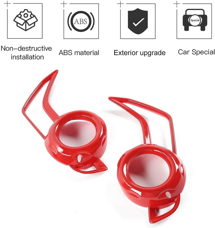 Car Front Fog Light Lamp Frame Cover Trim Bezels For 4Runner SR5/TRD Pro 2010+ gallery