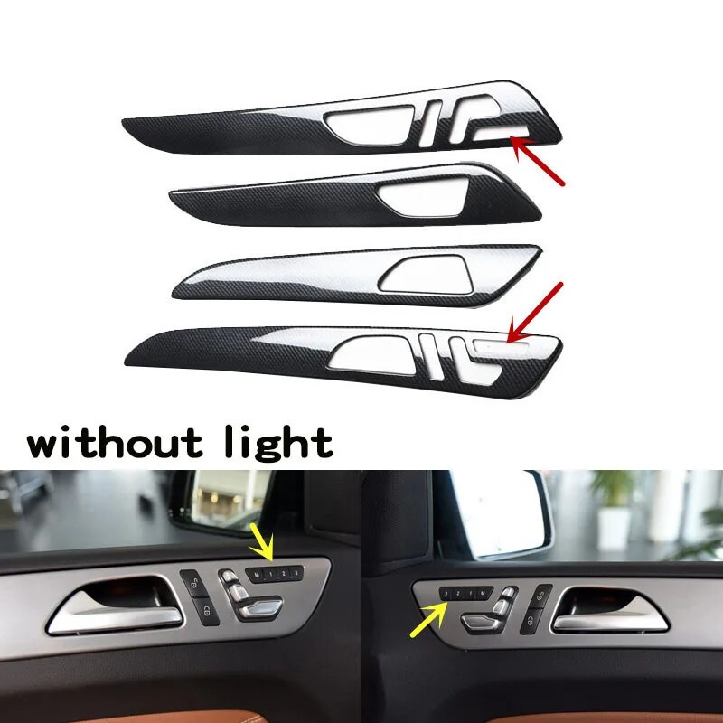 For Mercedes-Benz GLE GLS 2015-2019 RHD ABS Carbon Fiber Interior Stickers