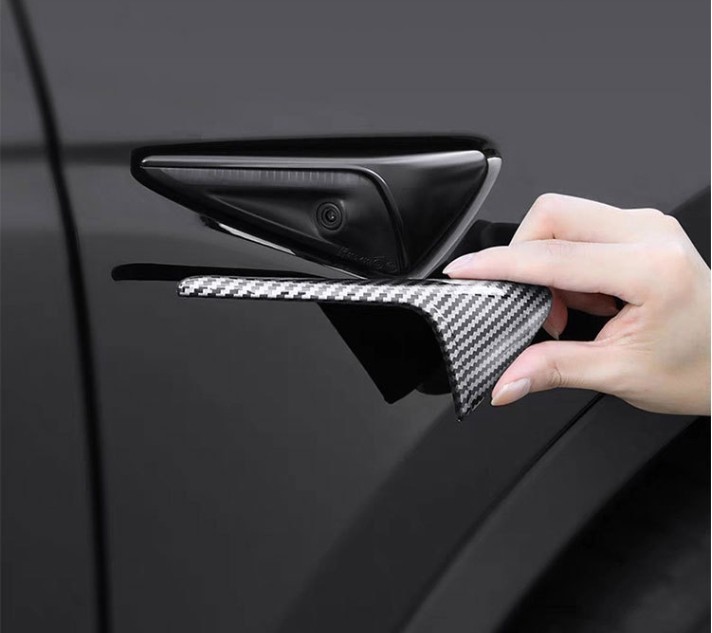 Carbon Fiber Side Camera Cover Trim for Model 3 S X Y Fender Protector Accessory gallery