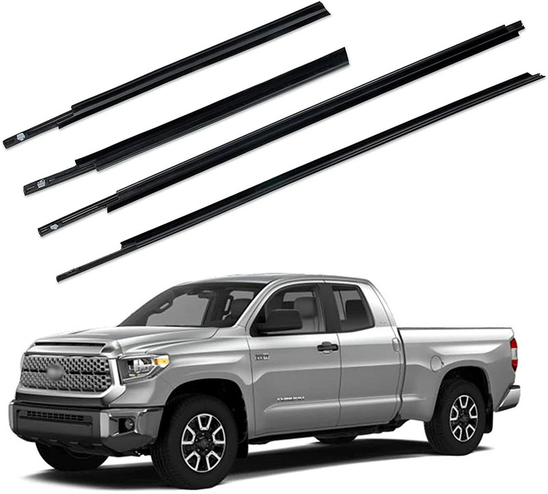 Window Moulding Weatherstrip Seal Belt 4PCS fit Toyota Tundra Double Cab 07-2020 gallery