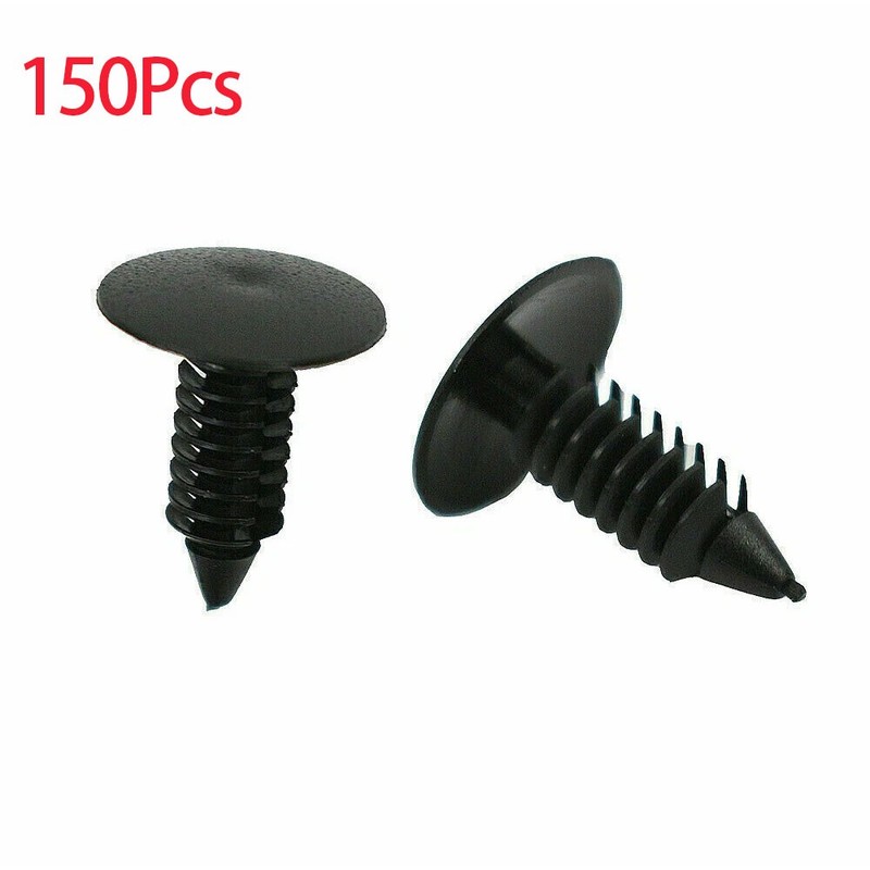 150X 1/4″ Hole Fastener Clips Auto Car Plastic Rivets Retainer Fender Push Pin