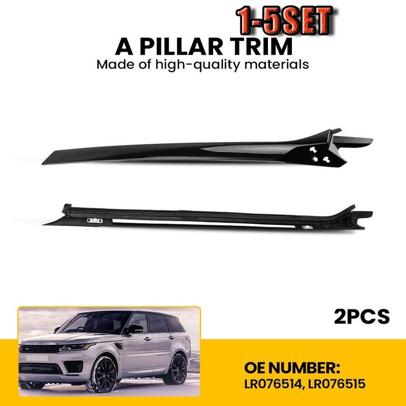 Black Window Pillar Posts Trim for 2014-2022 Land Rover Range Rover Sport2-10x