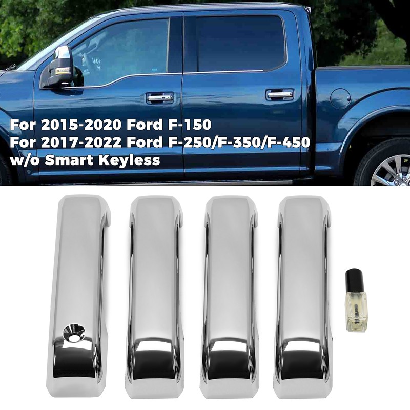 For 2017-2022 Ford F250 F350 F450 Chrome 4pcs Exterior Door Handle Covers Trim gallery