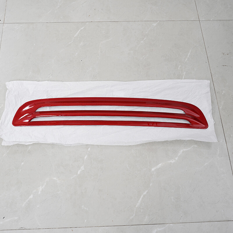 1x For Civic Type R FL5 2023+ Carbon Fiber Red Hood Vent Air Scoop Trim Cover gallery