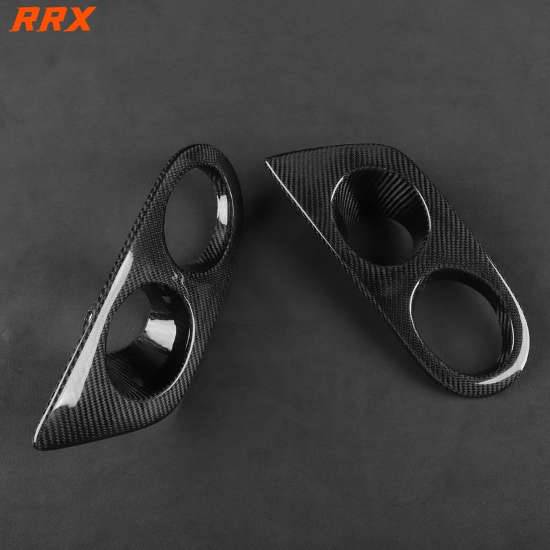 REAL CARBON FIBER Front Bumper Fog Light Cover For BMW 3 Series M3 E46 2001-2006