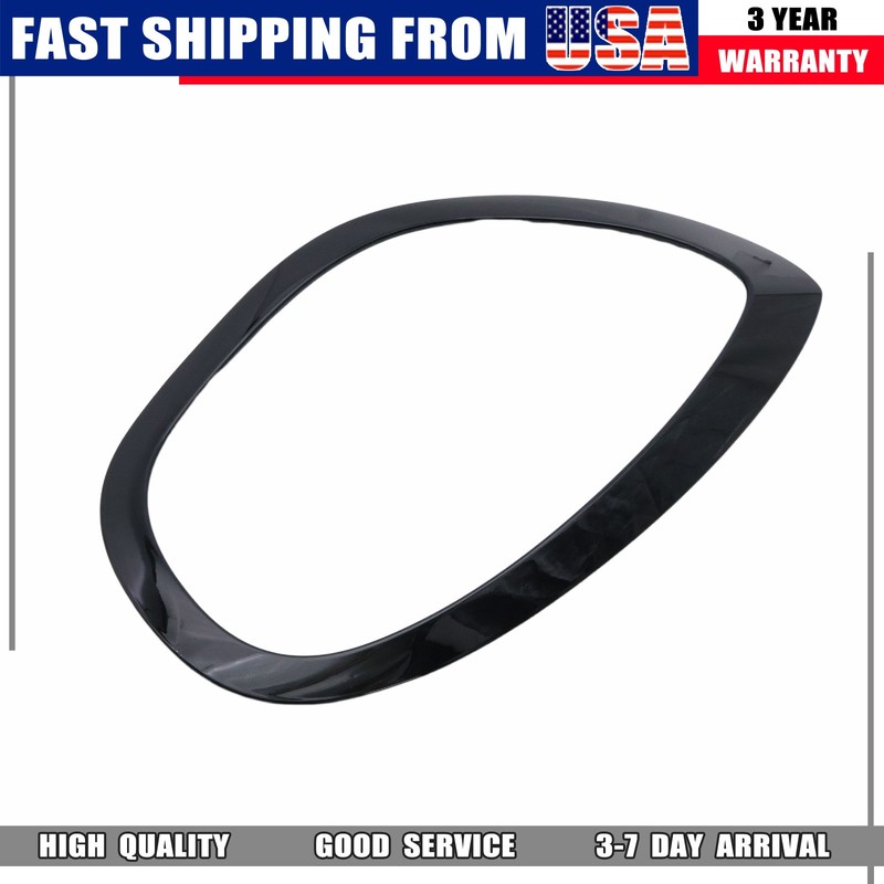 Black For 17-23 Mini Cooper Countryman Chrome Headlight Ring Bezel Cover Trim x2 gallery