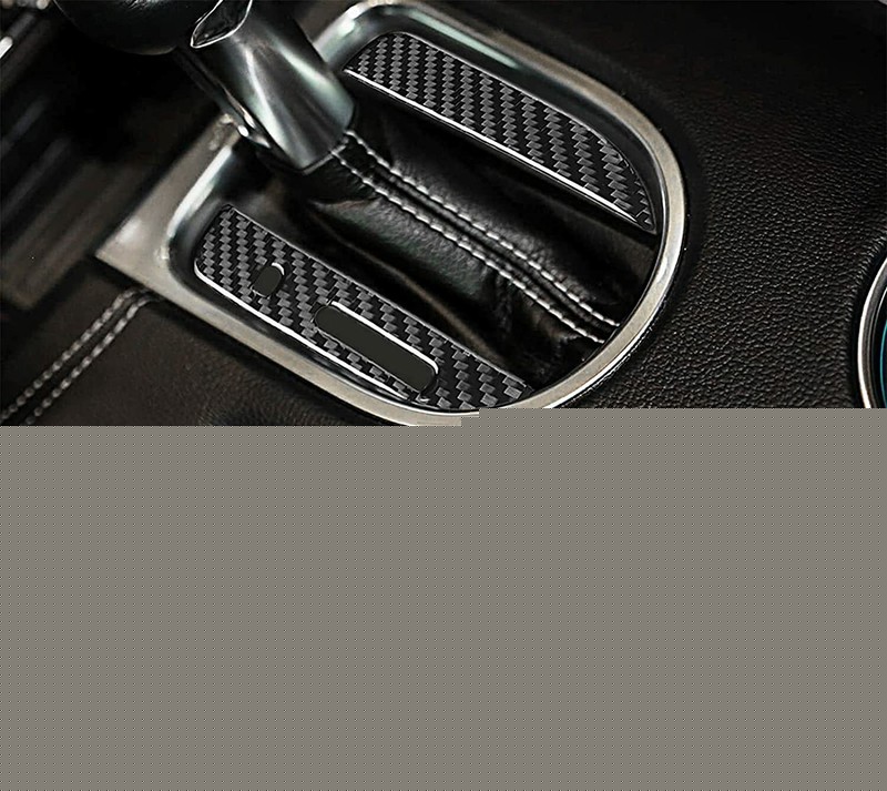 For 2015-2017 Ford Mustang Gear Shift Panel Cover Trim Decor Frame Carbon Fiber