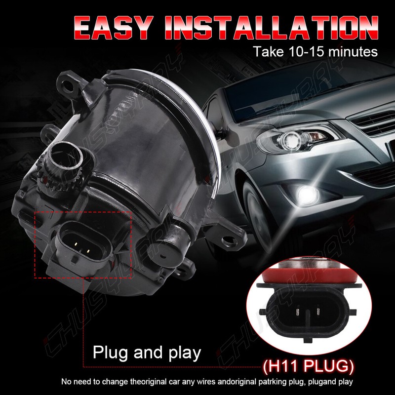 New Pair Of Fog Lights Lamps Front Bumper RH LH For 2011-2017 Toyota Sienna US gallery
