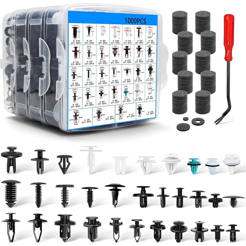 1101Pcs Car Retainer Clips and Auto Fasteners Assortment-32 Most Popular Sizes gallery