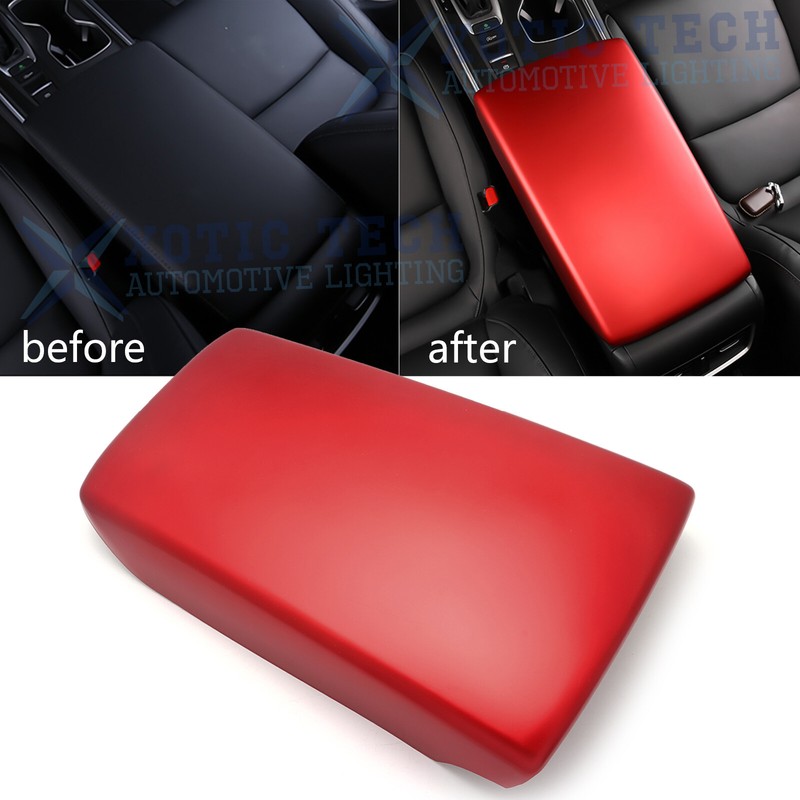 Inner Red Center Console Storage Box Panel Cover Trim For Honda Accord 2018-2022