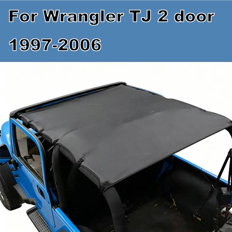 Bikini Top Roof Cover Leather Sunshade for Jeep for Wrangler TJ 2dr 1997-2006 U