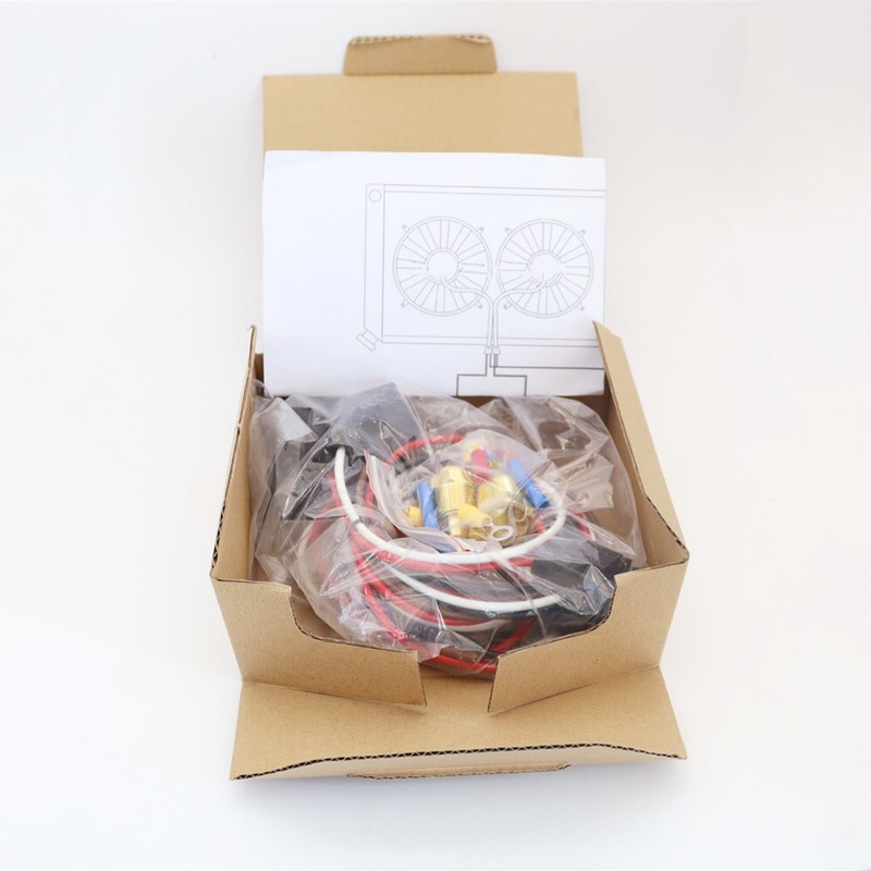 2 Set Thermostat Dual Powered Cooling Fan Wiring Relay Sensor Kit Sensor Switch gallery