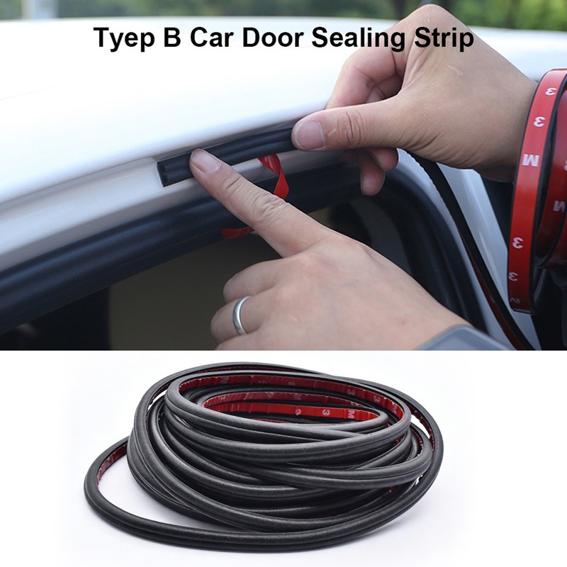 32.8Ft B-Shaped Weatherstrip Seal for Volkswagen Self-Adhesive Rubber Seal Strip