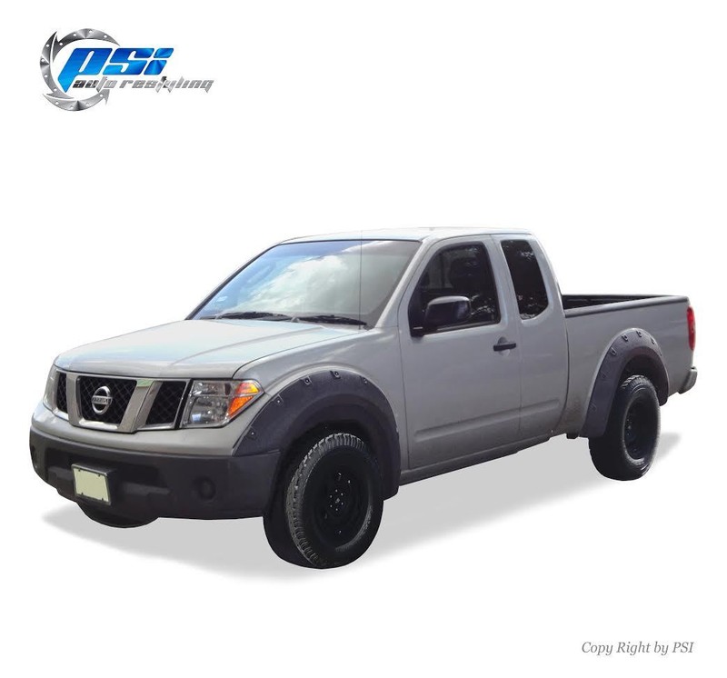 Black Paintable Pop-Out Fender Flares 05-14 Fits Nissan Frontier 73.3″ Styleside