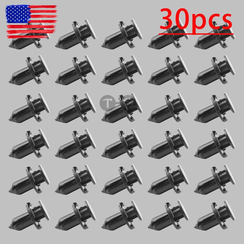 30X MR200300 9mm Plastic Push Retainer Bumper Clips Fasteners Rivet Clips