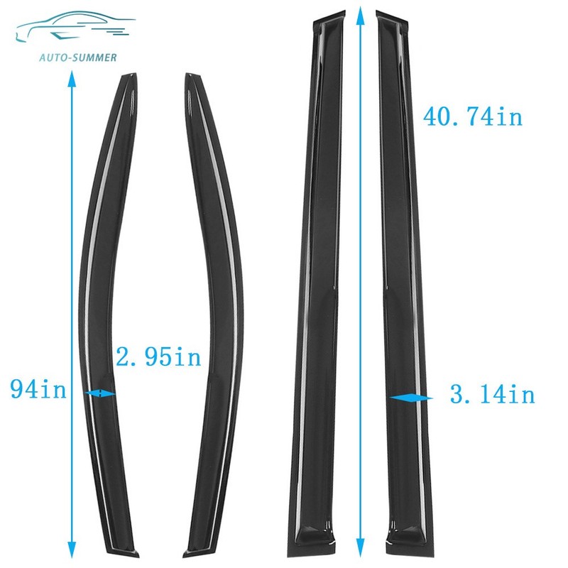 For Toyota SIENNA 2011-2018 2019 4Pcs Window Visor Sun Vent Rain Guard Deflector gallery