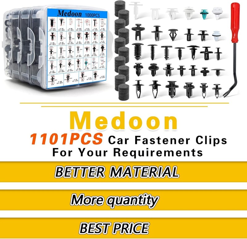 1101PCS Car Retainer Clips Auto Fasteners Push Trim Clips Pin Rivet Bumper Kit gallery