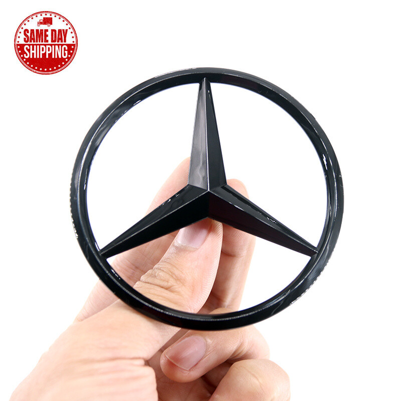 For X253 SUV Mercedes GLOSS BLACK Star Emblem Rear Trunk Lid Badge AMG GLC300 gallery