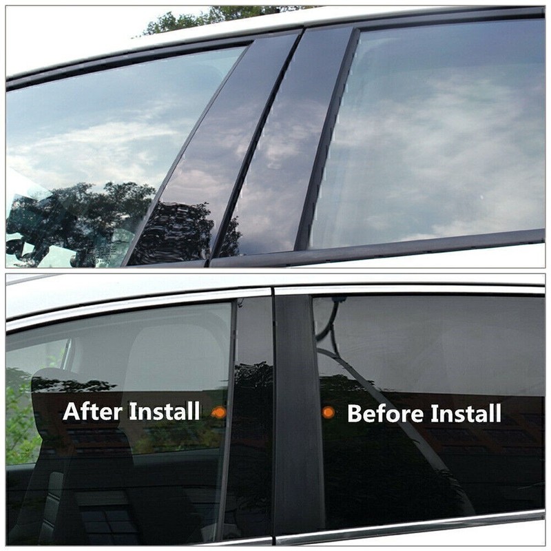 Door Trim Pillar Posts Cover Glossy Black FIT FOR VW Jetta 2019-2021 (6 Pcs/Set) gallery
