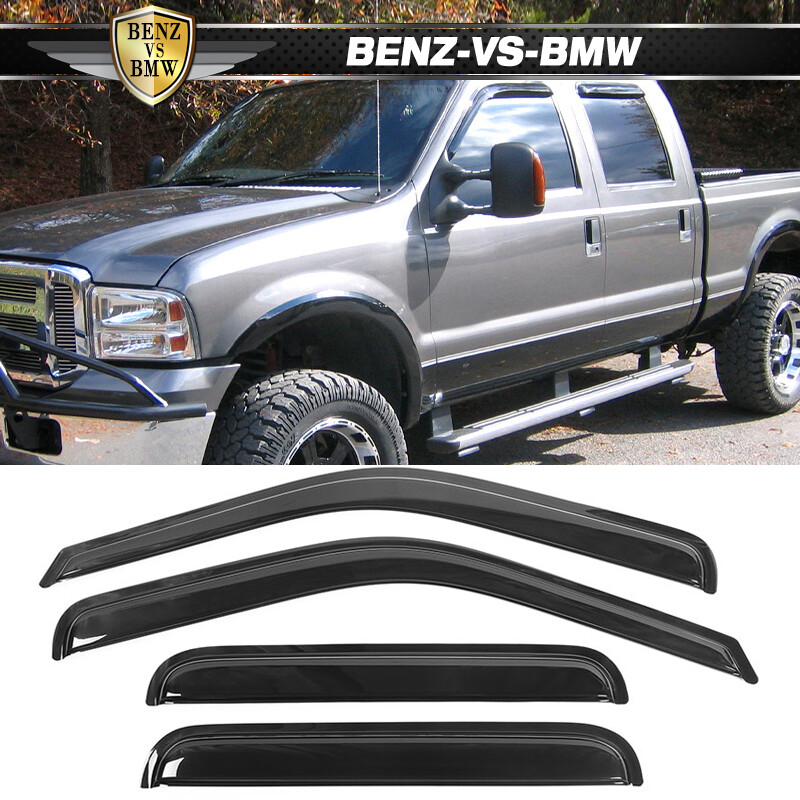 Fits 99-16 F250 F350 F450 F550 Super Duty Crew Cab Window Visor Vent Guards 4PC