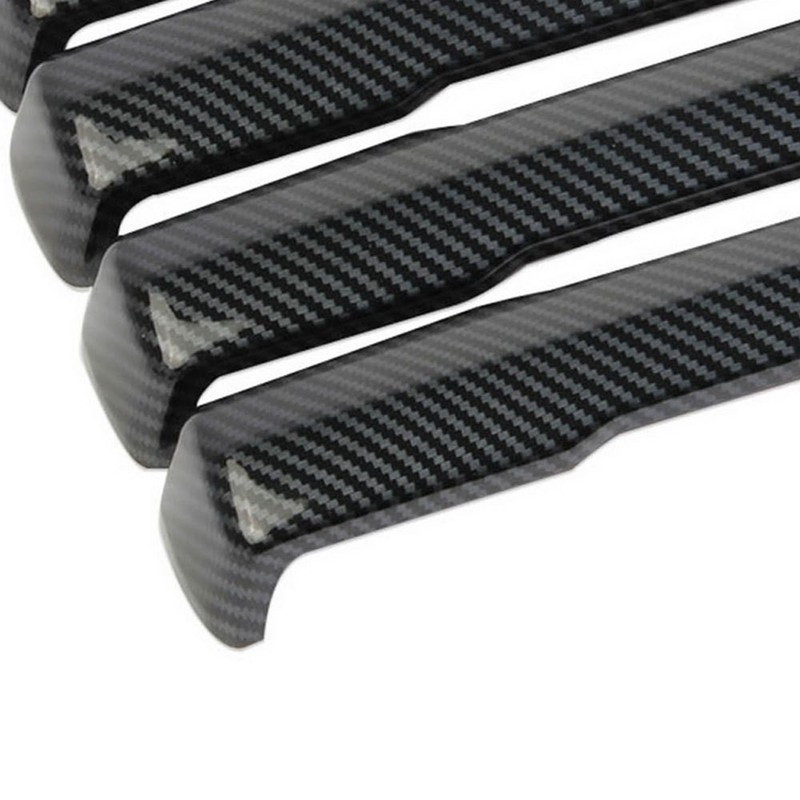 4pcs Carbon Fiber Style Black Side Door Handle Cover Trim For Toyota Tundra 2022 gallery