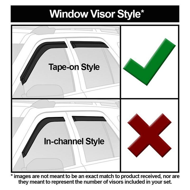 Rain Guards Vent Shade Window Visors Deflector for 2014-2019 Toyota Highlander gallery