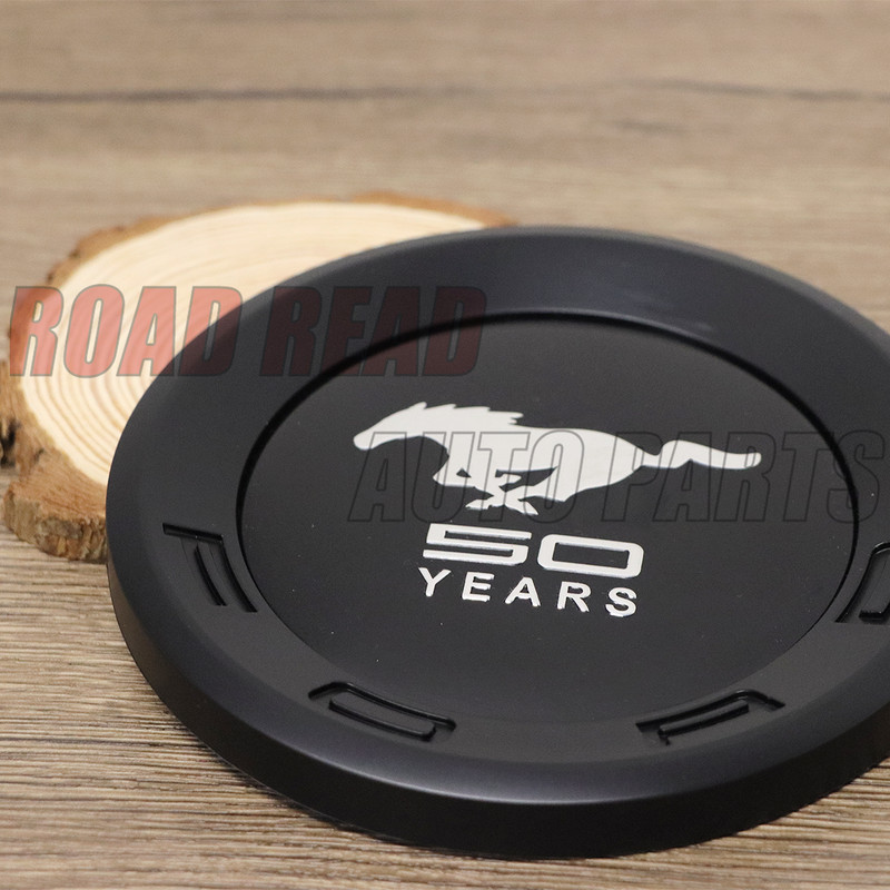 1Pc Rear Decklid Running Horse 50 Year Emblem 3D Black Badge For Mustang gallery