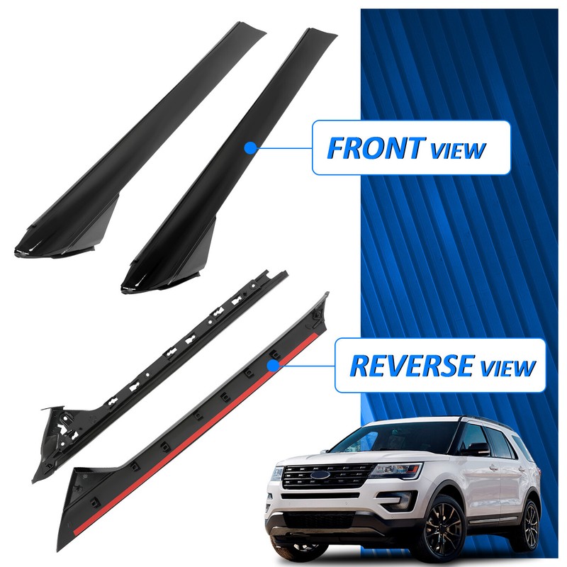 1Pair Left Driver Side For Ford Explorer 11-19 Windshield A-Pillar Molding Trim gallery