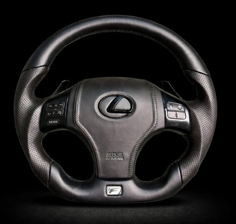 Lexus IS250 IS350 ISF Customized Sports Leather Steering Wheel 2006-2013 gallery