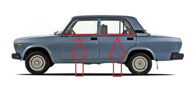 8x PLASTIC Glass Seal for Chrome Bar Strip Trim LADA 2101 2107 Sello de vidrio