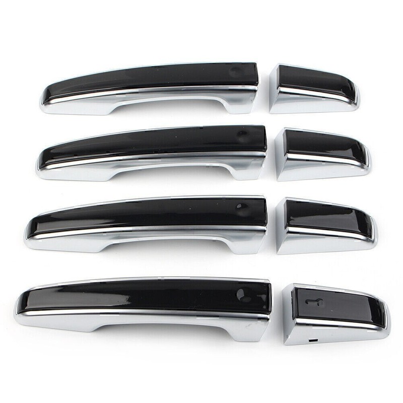 Door Handle Cover Trim For Range Rover Sport Discovery For Jaguar Black Silver gallery