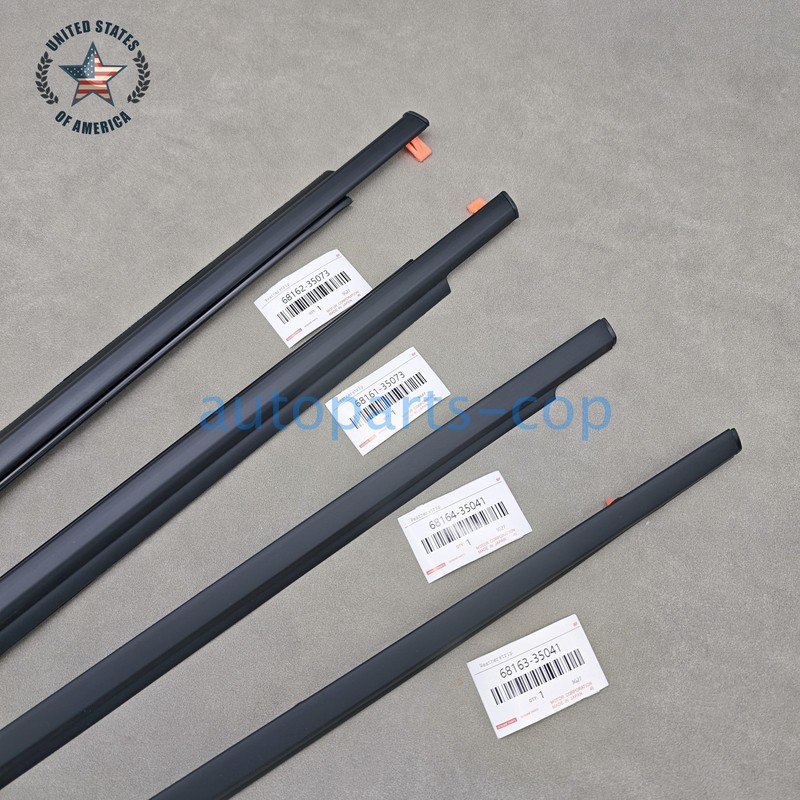 OEM 4x Window Moulding Trim Seal Belt For Toyota FJ Cruiser Weatherstrip 07-14 gallery