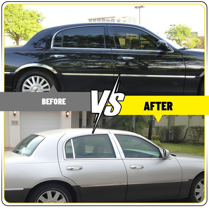 6PCS Fit For Lincoln Town Car 1998-2011 Chrome Pillar Posts Door Side Trim Cover gallery