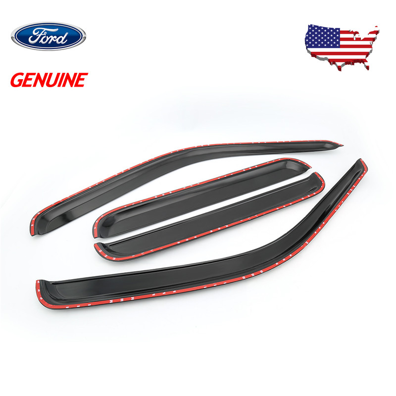 4X Genuine Ford F250 F350 1999-2016 Crew Cab Window Visors Sun Rain Guards