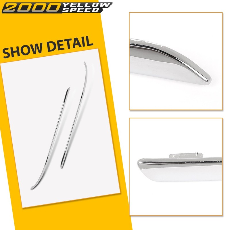 Rear Bumper Trim Chrome Left+Right Fit For 2008-2011 Mercedes Benz C-Class C300 gallery
