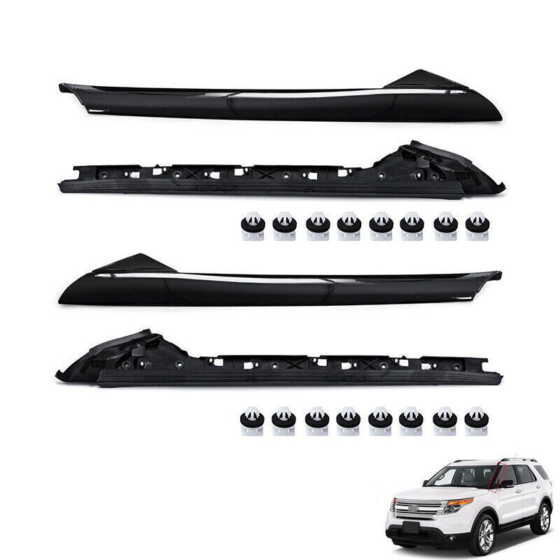 4Pcs For 11-19 Ford Explorer Left Right Side Windshield A-Pillar Molding Trim