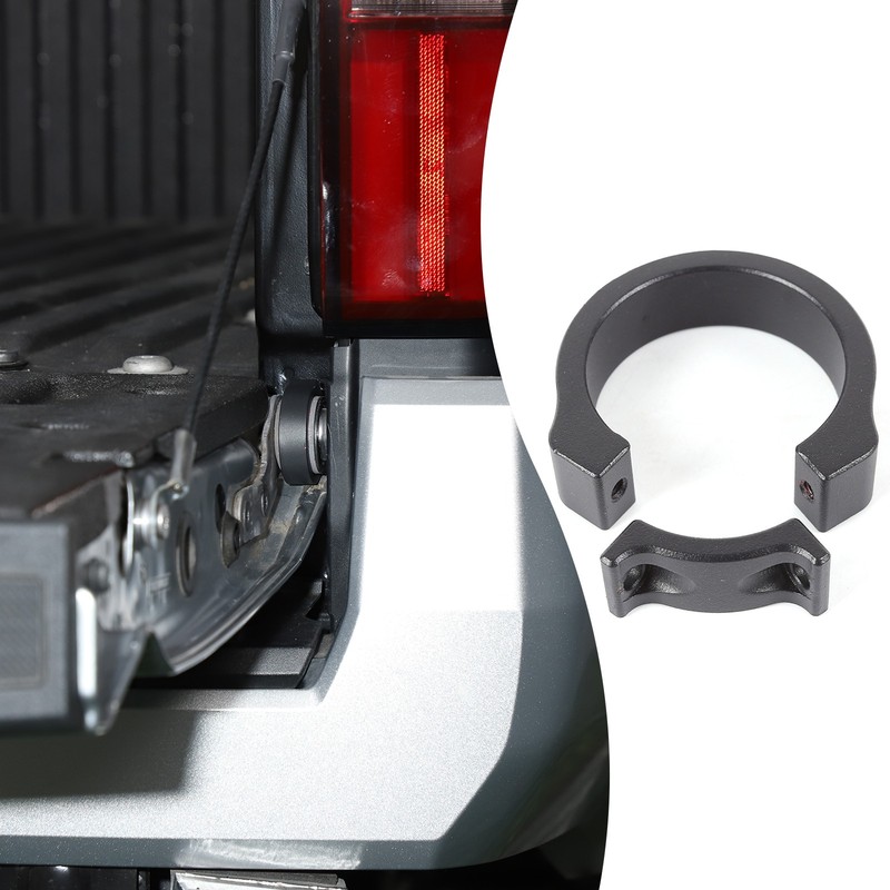 Auto Tailgate Anti-theft Ring Aluminum Alloy Black Fit For Toyota Tacoma 2024+ gallery