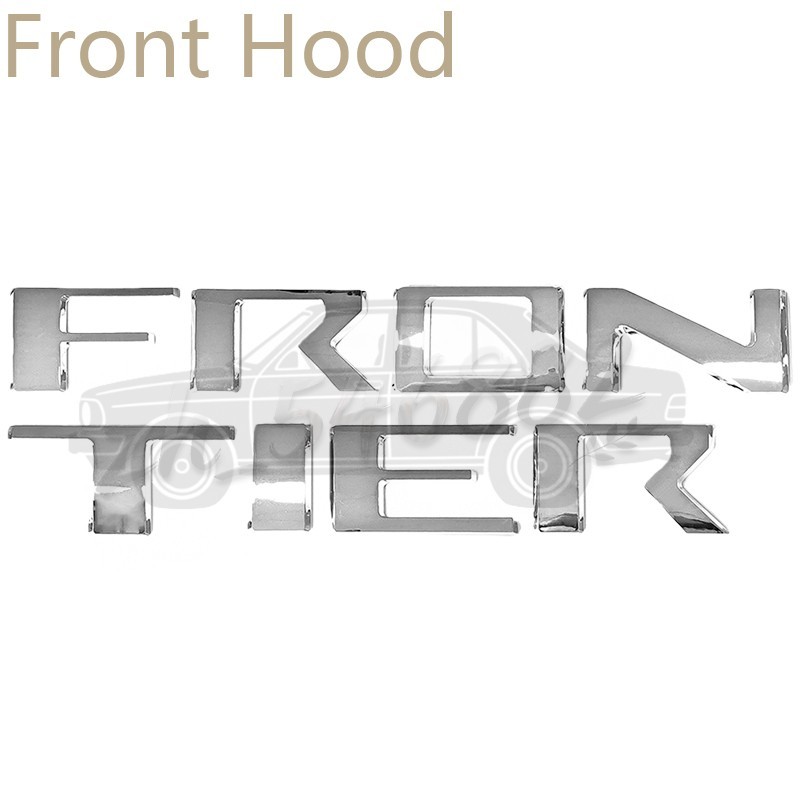 22-26 For Frontier Front Hood & Tailgate Letter Chrome Emblem Badge Accessories