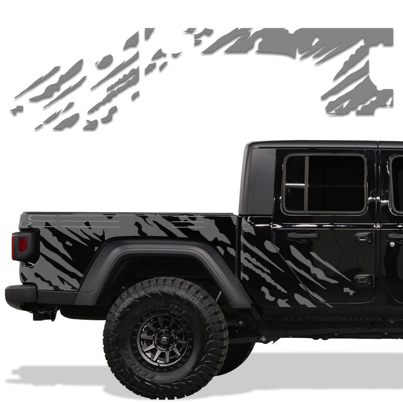 Custom Vinyl Decal Wrap Kit for 2020 Jeep Gladiator SPLASH NGREY