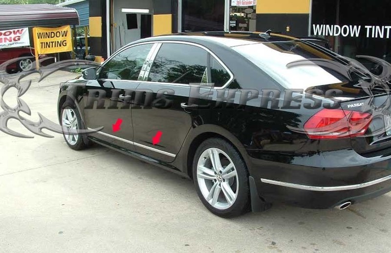12-2019 Volkswagen Passat Lower Body Side Molding Trim Stainless Accent 1 1/4" gallery