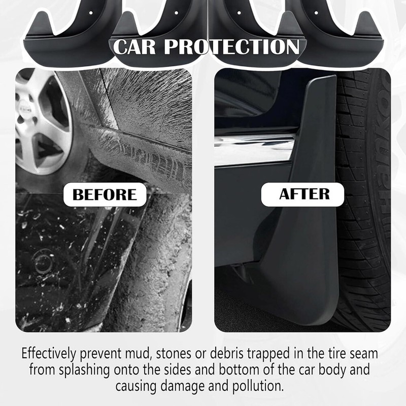 4PCS Universal Car Mud Flaps Splash Guards For Front or Rear Auto Accessories US gallery