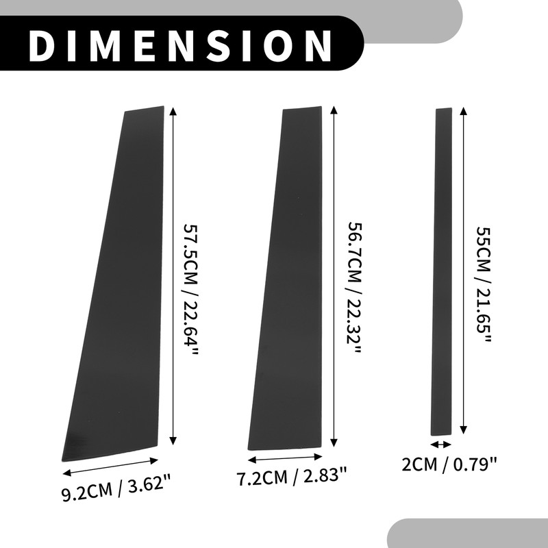 Door Pillar Window Trim Sticker SIX Custom for Ford Expedition 97-16 Black gallery