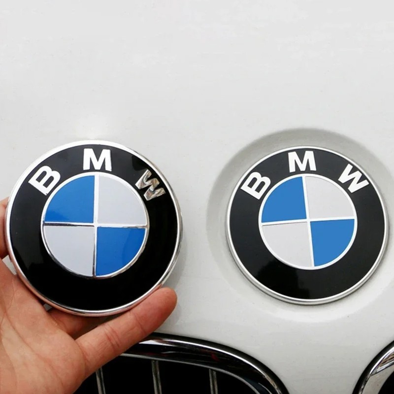 2PCS (82mm & 74mm) Emblem Set Front Hood & Rear Trunk For E46 E39 511481323 gallery