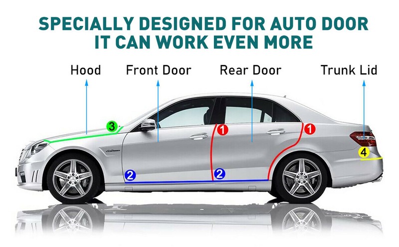 Auto Lock Seal Weather Strip Door Window Lock Trunk Hood Edge Trim 19.6ft Rubber gallery
