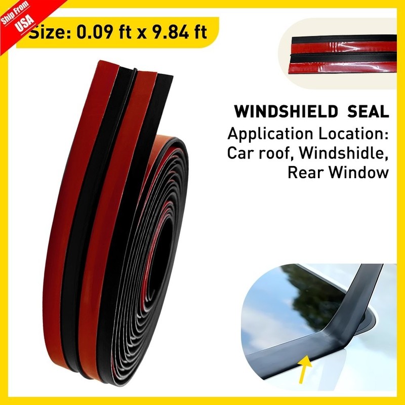 30MM x 3M Windshield Trim Windshield Rubber Seal 14Mm 19Mm Car Sunroof Universal