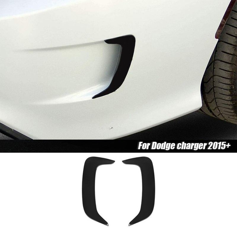 Black Rear Bumper Side Fin Air Vent Outlet Cover Trim For Dodge Charger 2011+