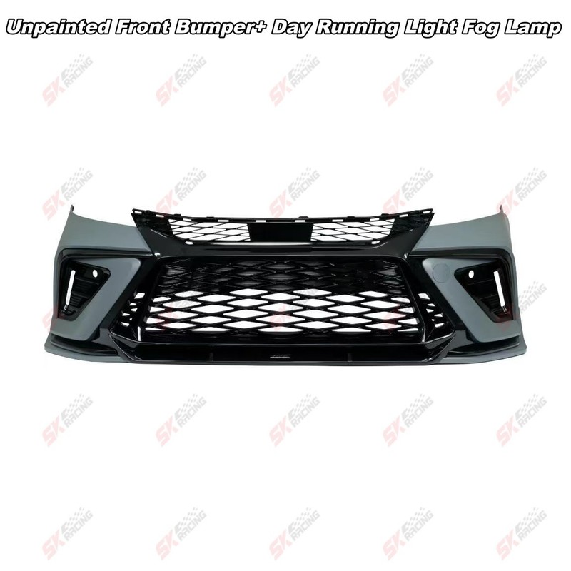 Unpainted Front Bumper/Gloss Black A/B Style Rear Diffuser Fits 25+ Toyota Camry
