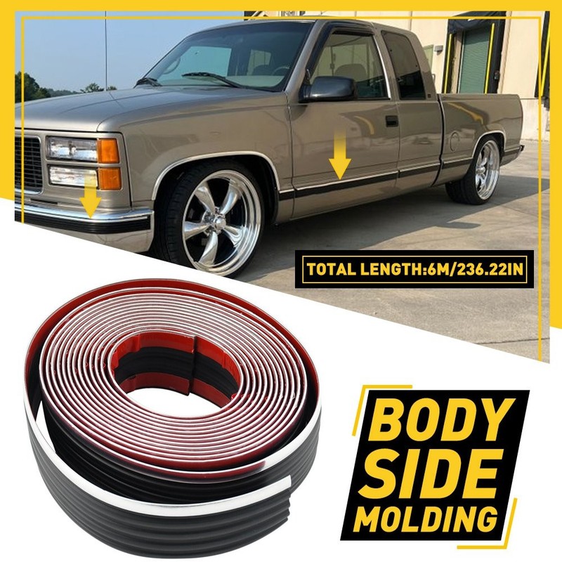 Universal Side Body Molding Belt Protector Strip for Trucks Cars SUVs 236in EXV