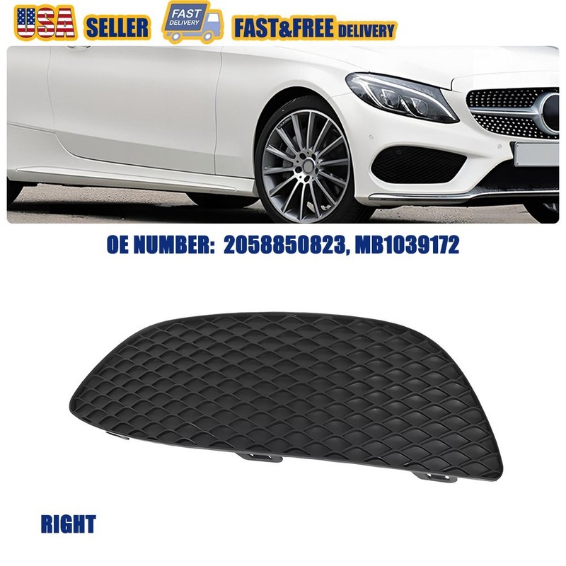 Fog Light Covers Front Passenger Right Side for MB Mercedes Hand 2058850823 EXV